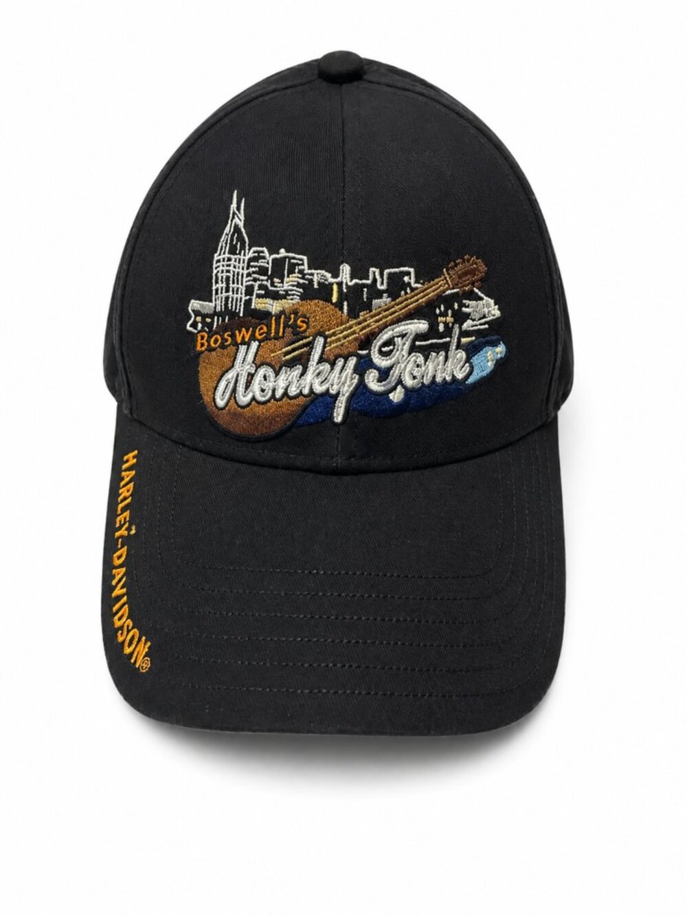 Harley-Davidson Boswell's Honky Tonk Nashville TN Black Adjustable Baseball Cap - Picture 1 of 5